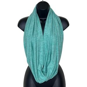 ZERO GRID Jade Green Lightweight Snap Infinity Scarf Wrap Hidden Pockets Travel